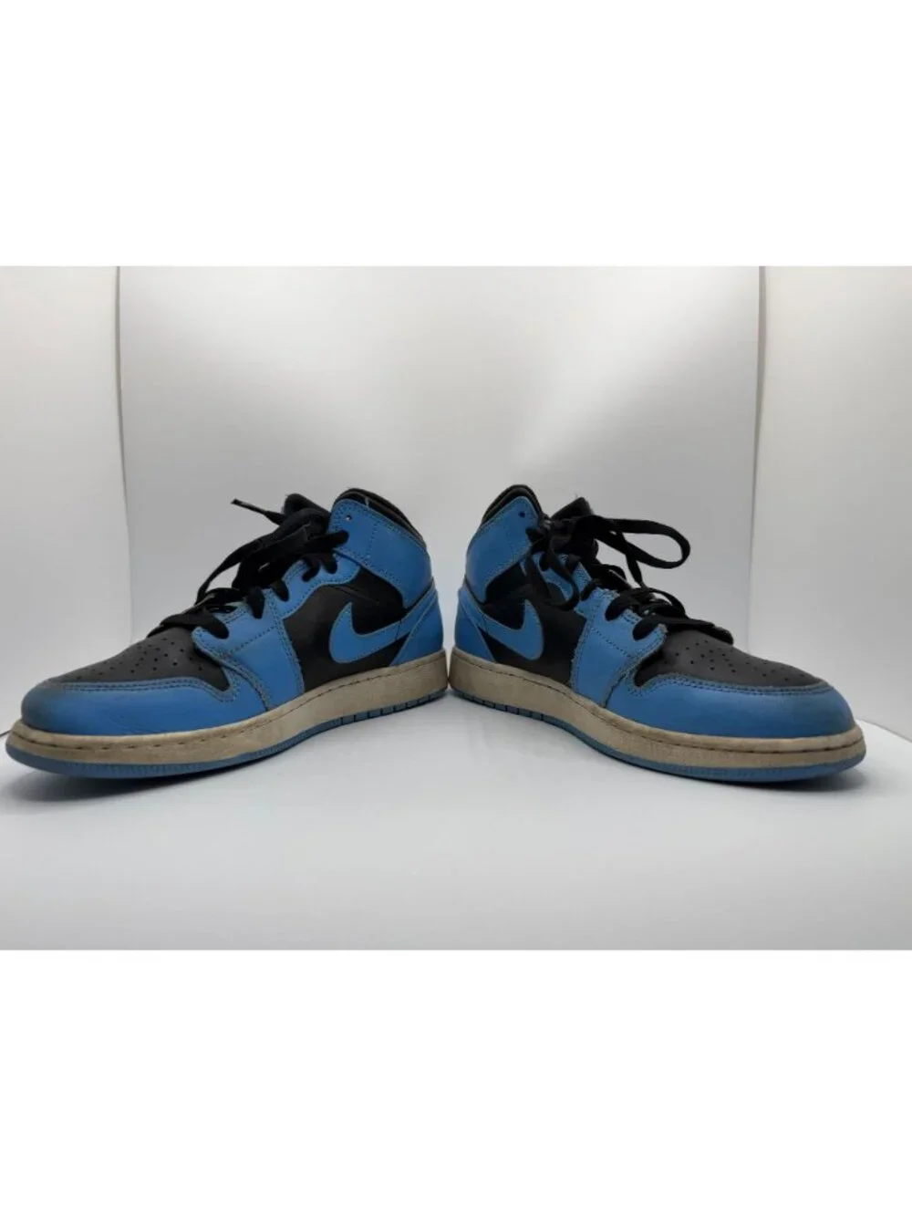 Nike Air Jordan 1 Mid University Blue Black Youth Size 7Y (DQ8423-401) Sneakers